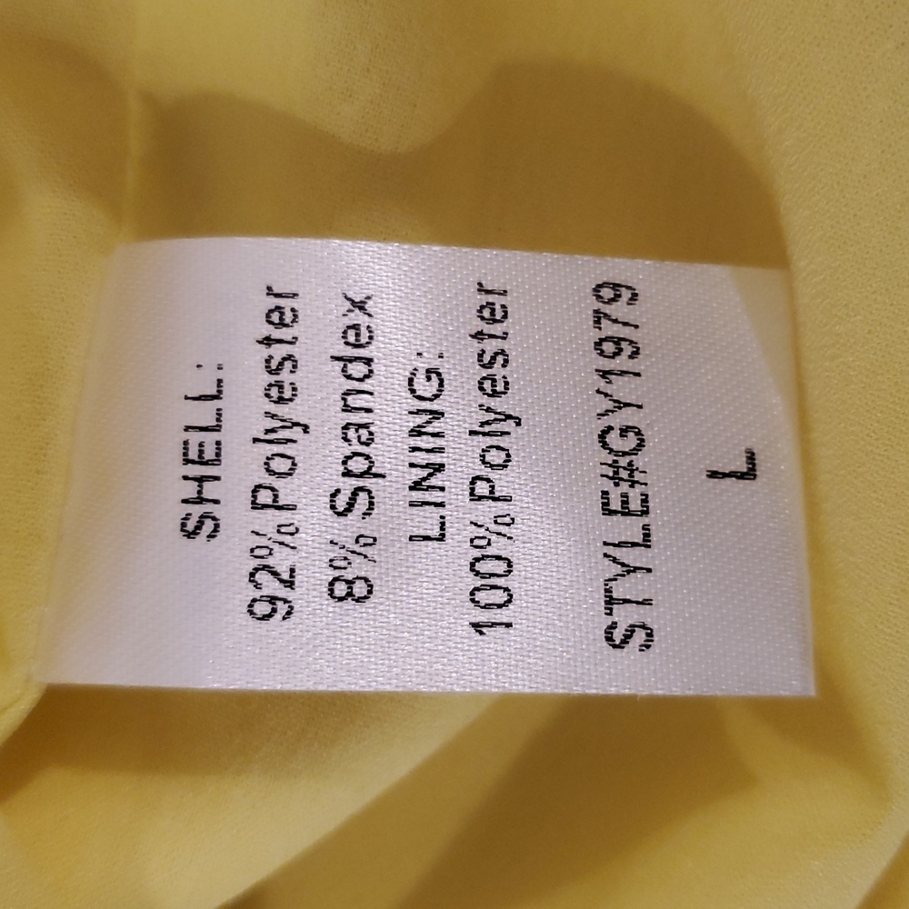 DO+BE Vibrant Yellow Strapless Dress With A Flower Accent Size L new with tags - Picture 8 of 9